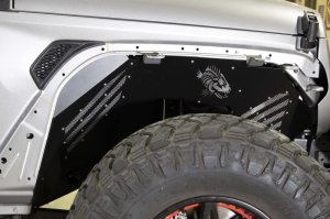Jeep Wrangler Unlimited Inner Fender Kit - Front - Fishbone Offroad - Black Powdercoat - `18-`27 Jeep Wrangler Unlimited Inner Fender Kit - Front - Fishbone Offroad - Black Powdercoat - `18-`27